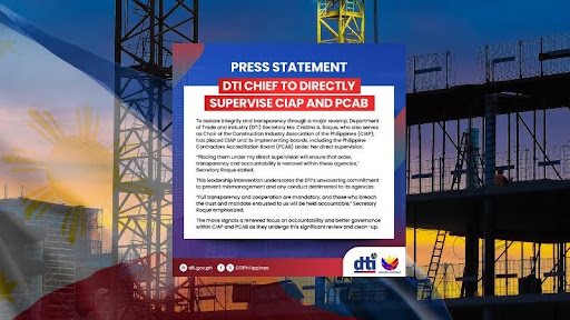 DTI Chief Takes Direct Supervision of CIAP and PCAB
